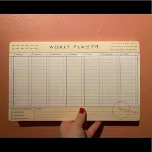 Anthropologie weekly tear off desk pad